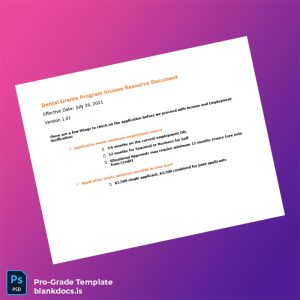 Blank United States Dental Grants Program Employment Verification Letter Template (Word/PDF) Document Preview - BlankDocs