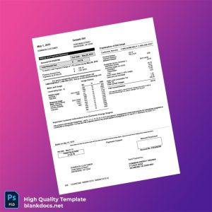 United States Dominion Energy Virginia Editable Electricity Bill Template in Word and PDF formats