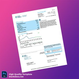 United States Duke Energy Editable Utility Bill Template in Word and PDF formats