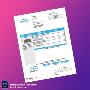 United States ENGIE Resources LLC Editable Utility Bill Template in Word and PDF formats