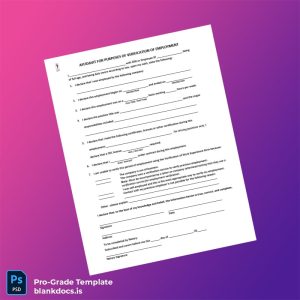 Blank United States Employment Verification Affidavit Template (Word/PDF) Document Preview - BlankDocs