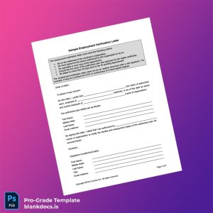 Blank United States Exostar LLC Employment Verification Letter Template (Word/PDF) Document Preview - BlankDocs