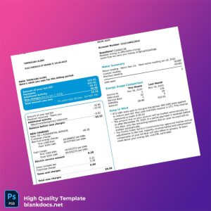 United States FPL Editable Utility Bill Template in Word and PDF formats