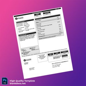 United States First Choice Power Editable Electricity Bill Template in Word and PDF formats