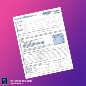 Blank United States Income Verification Letter Template (Word/PDF) Document Preview - BlankDocs