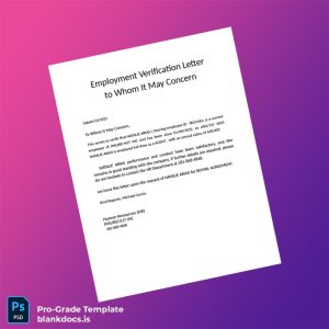 Blank United States Insure-Hut Inc Employment Verification Letter Template (Word/PDF) Document Preview - BlankDocs