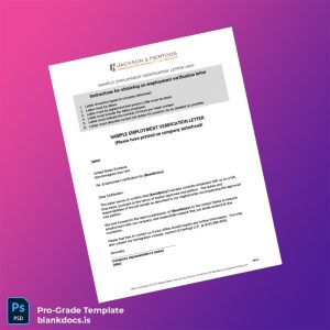 Blank United States Jackson Hertogs LLP Employment Verification Letter Template (Word/PDF) Document Preview - BlankDocs