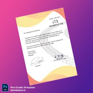 Blank United States Justin Tire Shop Employment Verification Letter Template (Word/PDF) Document Preview - BlankDocs