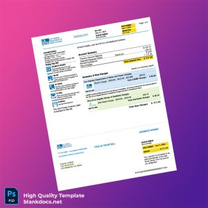 United States Los Angeles Department Of Water And Power Editable Utility Bill Template in Word and PDF formats
