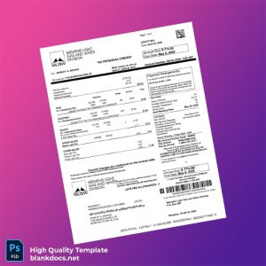 United States Memphis Light Gas And Water Division Editable Utility Bill Template in Word and PDF formats