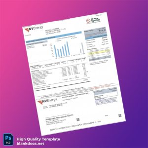 United States NV Energy Editable Utility Bill Template in Word and PDF formats