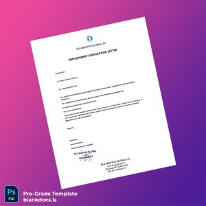 Blank United States Sea Master Global LLC Employment Verification Letter Template (Word/PDF) Document Preview - BlankDocs