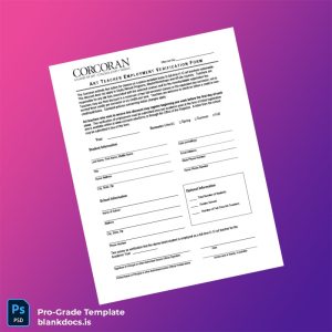 Blank United States The Corcoran Employment Verification Letter Template (Word/PDF) Document Preview - BlankDocs