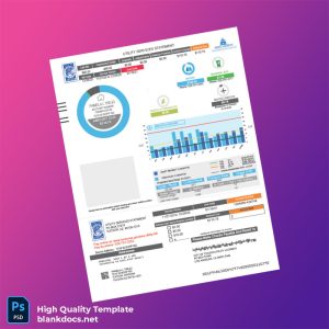 United States Tucson Water Editable Utility Bill Template in Word and PDF formats
