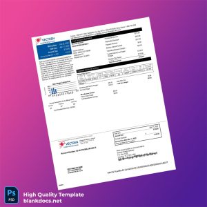 United States Vectren Energy Delivery Editable Utility Bill Template in Word and PDF formats