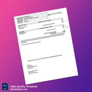 United States Venterra Realty Management Company Editable Water Bill Template in Word and PDF formats