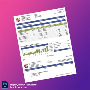 United States Wauwatosa Water Utility Editable Water Bill Template in Word and PDF formats