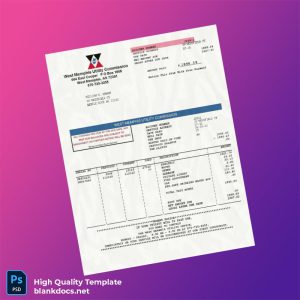 United States West Memphis Utility Commission Editable Utility Bill Template in Word and PDF formats