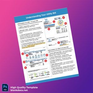 United States Wisconsin Rapids Water And Light Commission Editable Utility Bill Template in Word and PDF formats