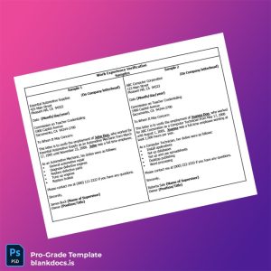 Blank United States Work Experience Verification Letter Template (Word/PDF) Document Preview - BlankDocs