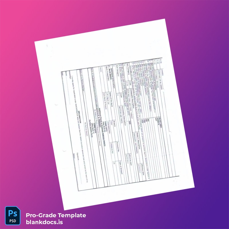 Blank VAT Registration Certificate Template in Word and PDF formats page 4 Document Preview