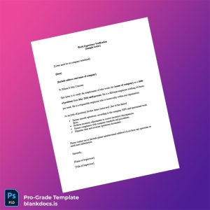 Blank Work Experience Verification Letter Template (Word/PDF) Document Preview - BlankDocs