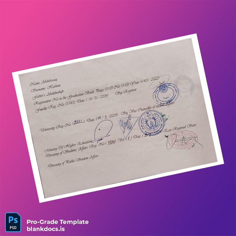 Blank Afghanistan Nangarhar University Bachelor's Degree in Software Engineering Template page 2 Document Preview - BlankDocs