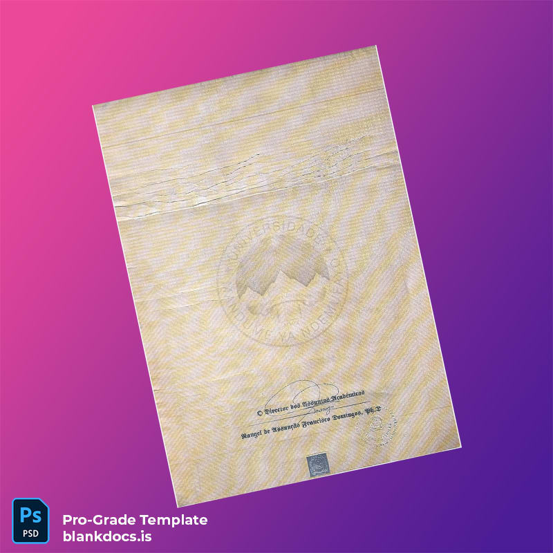 Blank Angola Universidade Mandume Ya Ndemufayo Bachelor of Medicine Diploma Template page 2 Document Preview - BlankDocs