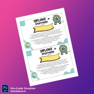 Blank Argentina Diploma of Adventurer Template Document Preview - BlankDocs