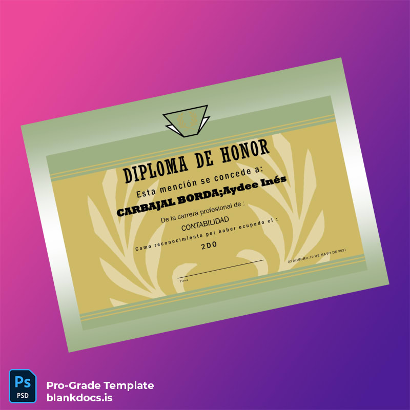 Blank Argentina Diploma of Honor Template page 6 Document Preview - BlankDocs