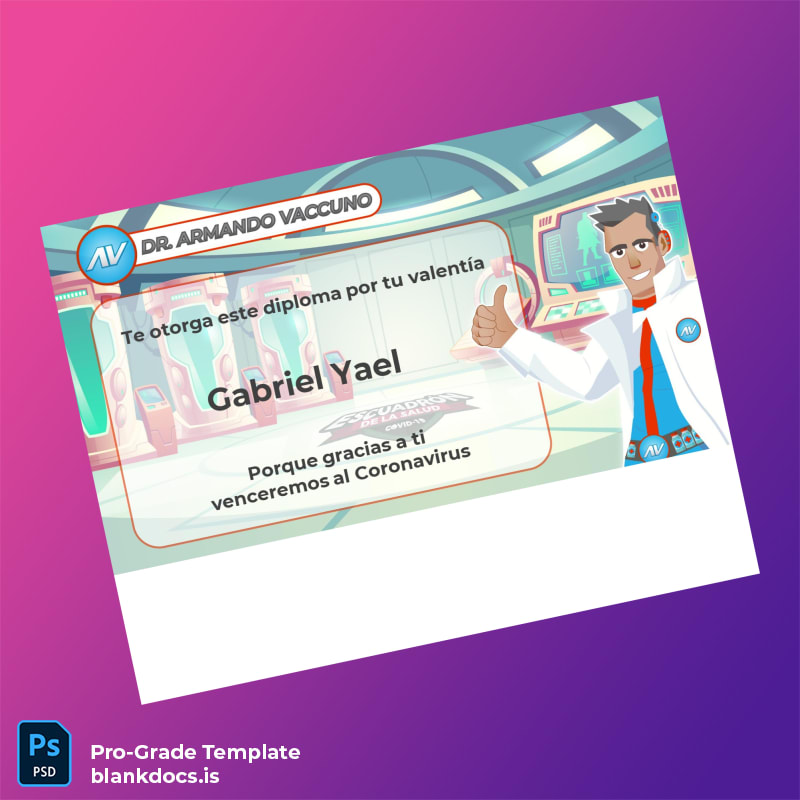 Blank Argentina Dr. Armando Vaccuno Diploma Template Document Preview - BlankDocs