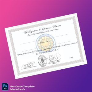 Blank Argentina Regimiento de Infantería 1 Patricios Honor Diploma Template Document Preview - BlankDocs