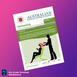 Blank Australia Australian Institute of Technical Training Diploma of Hairdressing Salon Management Template Document Preview - BlankDocs