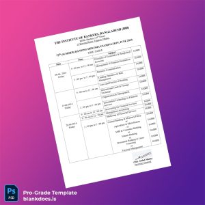 Blank Bangladesh Institute of Bankers Banking Diploma Template Document Preview - BlankDocs