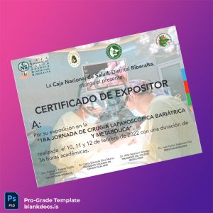 Blank Bolivia Caja Nacional de Salud District Riberalta Expositor Certificate Document Preview - BlankDocs