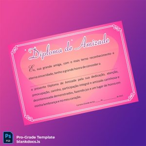 Blank Brazil Campina Grande do Sul Friendship Diploma Template Document Preview - BlankDocs