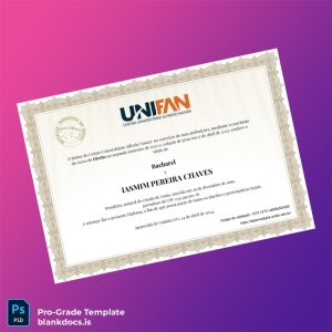 Blank Brazil Centro Universitário Alfredo Nasser Bachelor of Law Diploma Document Preview - BlankDocs