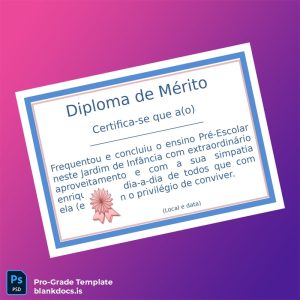 Blank Brazil Educational Institution Diploma of Merit Template Document Preview - BlankDocs