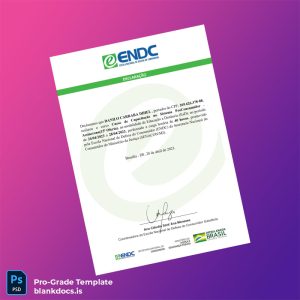 Blank Brazil Escola Nacional de Defesa do Consumidor ProConsumidor Training Certificate Document Preview - BlankDocs