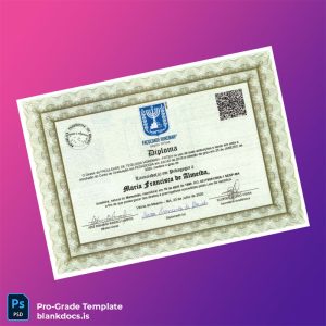 Blank Brazil Faculdade de Teologia Hokkien Bachelor Diploma Template Document Preview - BlankDocs