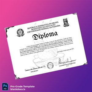 Blank Brazil Federal University of Paraíba Bachelor of International Relations Template Document Preview - BlankDocs