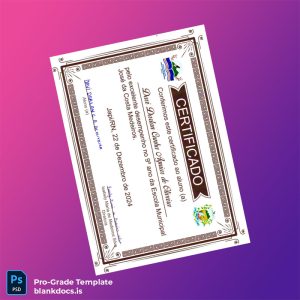 Blank Brazil Japi Municipal School Certificate Template Document Preview - BlankDocs