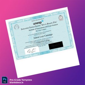 Blank Brazil São Paulo State University Júlio de Mesquita Filho Bachelor of Science in Geography Template Document Preview - BlankDocs