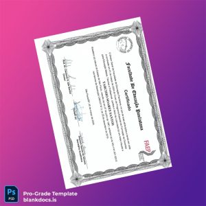 Blank Brazil Tarcisio University Diploma Template Document Preview - BlankDocs