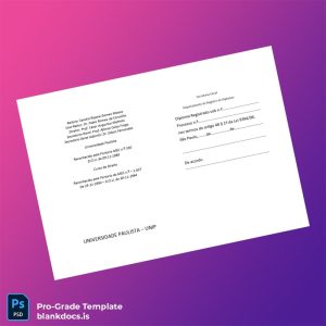 Blank Brazil Universidade Paulista Bachelor of Law Template Document Preview - BlankDocs