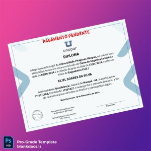 Blank Brazil Universidade Pitágoras Unopar Bachelor of Civil Engineering Template Document Preview - BlankDocs