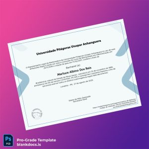 Blank Brazil Universidade Pitágoras Unopar Bachelor's Degree in Administration Template Document Preview - BlankDocs