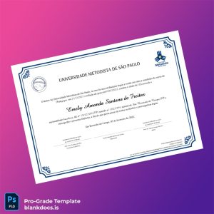 Blank Brazil University Metodista de São Paulo Bachelor of Education Template Document Preview - BlankDocs