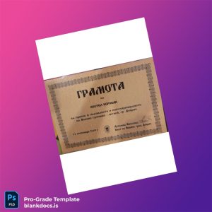 Blank Bulgaria Dobrich Primary Diploma Certificate Document Preview - BlankDocs