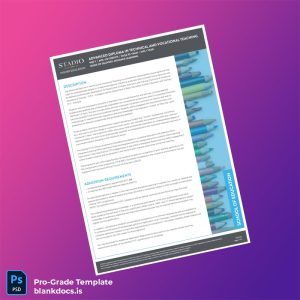 Blank Canada Advanced Diploma in Technical and Vocational Teaching Template Document Preview - BlankDocs